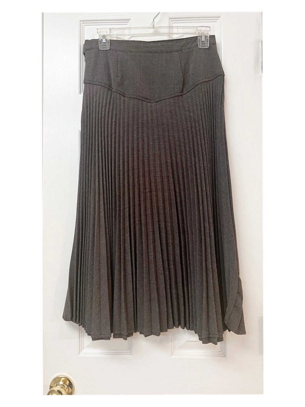 Grace Elements Brown Dotted Women’s Pleated Skirt Size 4